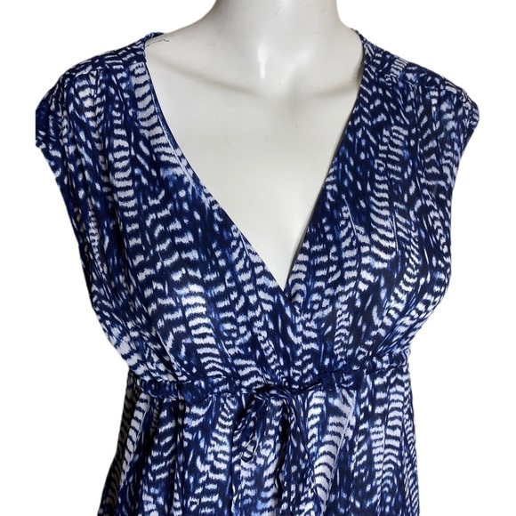 H&M Mama Abstract Maternity Dress in Blue Size Small - Picture 2 of 6